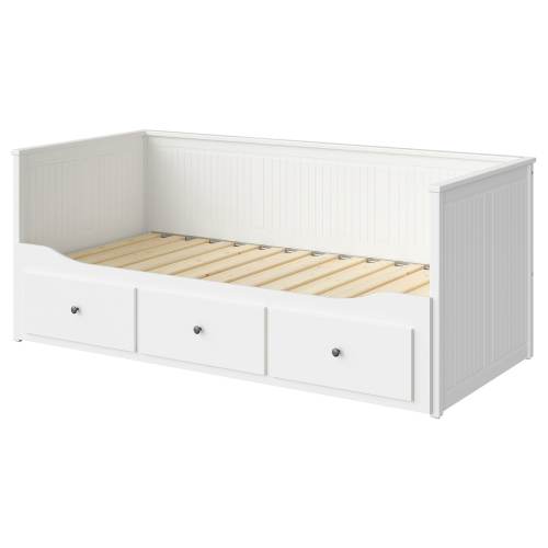 HEMNES Daybed frame with 3 drawers - white Twin