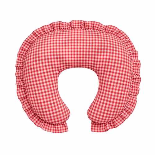 Red Gingham Ruffle Nursing Pillow Cover Breastfeeding Pillow Cover for Baby Boys and Girls Baby Shower Gift Baby Pillow Breastfeeding