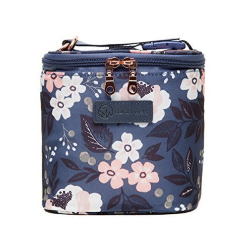 Sarah Wells \"Cold Gold\" Breastmilk Cooler Bag (Le Floral) With Ice Pack