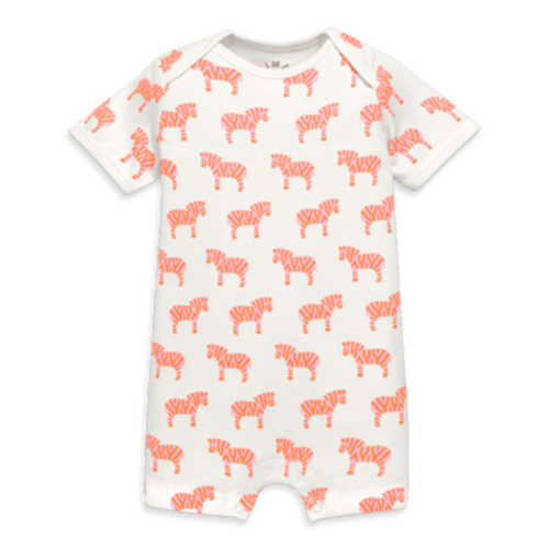 Organic Animal Friends Babysuit Shortie, 3-6M
