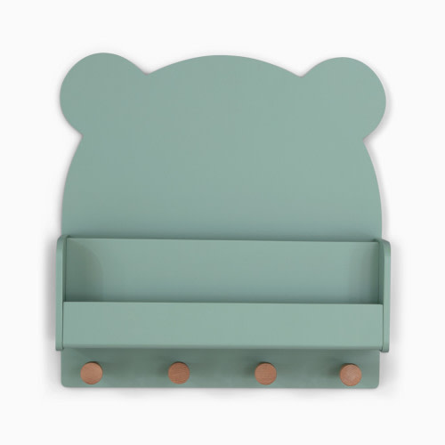 Delta Children babyGap Brannan Bear Wall Shelf with 4 Hooks - Sage Green