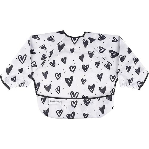Tiny Twinkle Mess Proof Baby Bib, Full Sleeve Bib Outfit, Waterproof Bib for Toddlers, Machine Washable, Tug Proof Closure