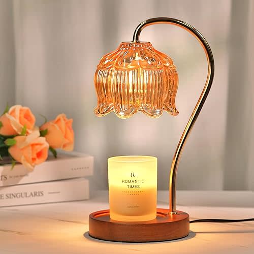 Dimmable Flower Candle Warmer Lamp with Timer, Candle Lamp Warmer, Unique Mom Mothers Day Gifts for Wife, Birthday Gifts for Women House Warming, Lotus Candle Warmer Light for Jar Candles, Home Decor
