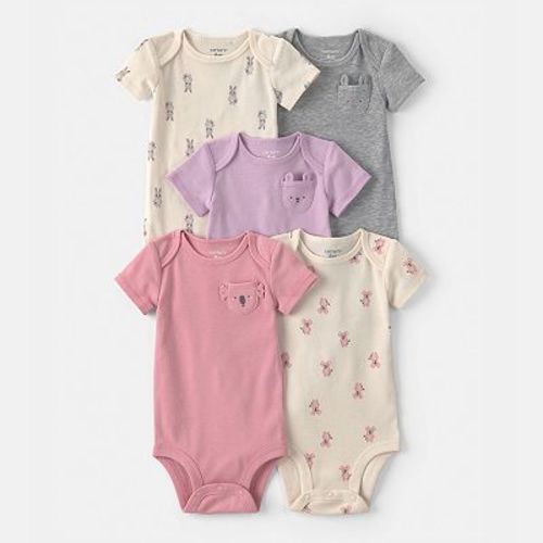 Baby Girl Carter's 5-Pack Short Sleeve Bodysuits