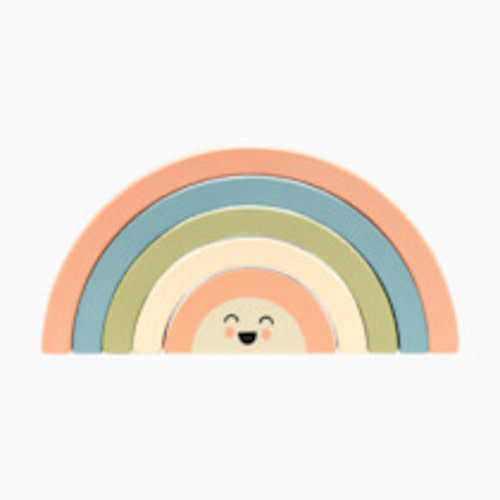 Pearhead Wooden Rainbow Stacking Toy