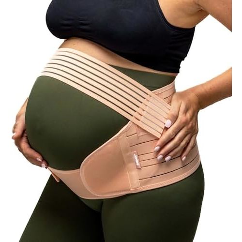 BABYGO® 4 in 1 Pregnancy Support Belt Maternity & Postpartum Band - Relieve Back, Pelvic, Hip Pain, SPD & PGP | inc 40 Page Pregnancy Book for Birth Preparation, Labor & Recovery