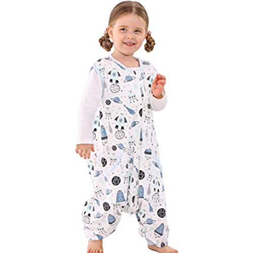 WONDAY Toddler Sleeping Sack 2t-3t, Sleep Sack Baby Wearable Blanket, Toddler Baby Sleep Sacks with Feet, Sleeveless Soft Toddler Sleep Sack for Early Walkers