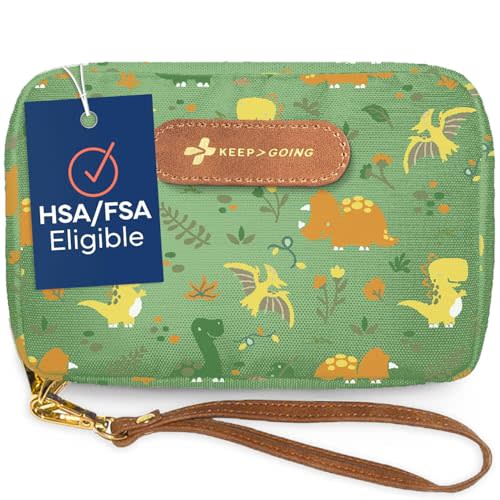 KeepGoing Travel First Aid Kit for Kids – 130 Pc. Small First Aid Kit for Car, Home, Purse, Diaper Bag & Backpack with Latex-Free Bandages - Mini First Aid Kit Travel Size TSA-Approved