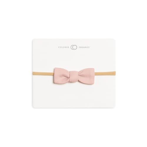 Colored Organics Baby Organic Cotton Dainty Bow Headband - Infant Girls - Ballet