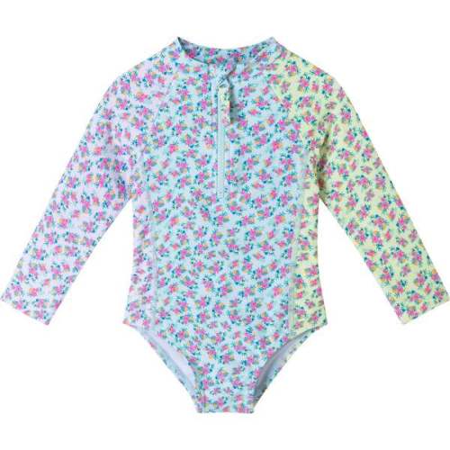Infant Long Sleeve Rashguard & Scrunchie Set, Floral - Andy & Evan | Maisonette