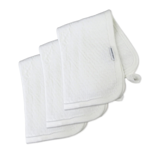 3-Pack Organic Cotton Matelasse Burp Cloths | Honest Baby Clothing