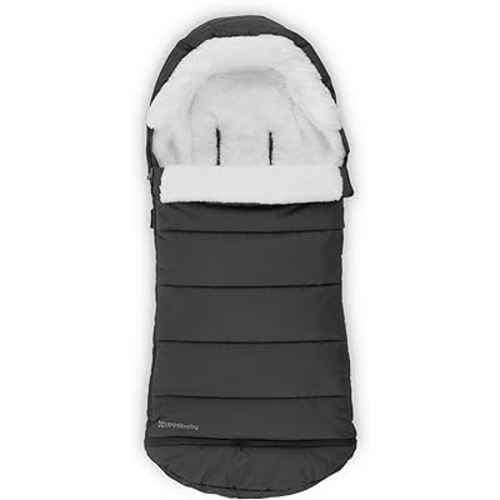 UPPAbaby CozyGanoosh Footmuff - Easily Attaches to UPPAbaby Strollers + RumbleSeat - Ultra-plush, Weather-Proof - Winter Stroller Cover - Jake (Charcoal)