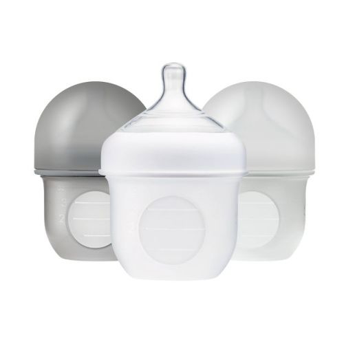 Boon Nursh Silicone Pouch Baby Bottles - Mint - 4 fl oz/3pk