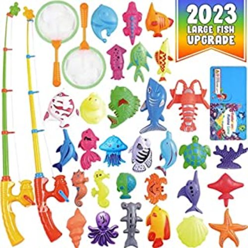 Bath Toy Bathtub Toy with Shower and Floating Squirting Toys, Fishing Game for Toddles and Babies