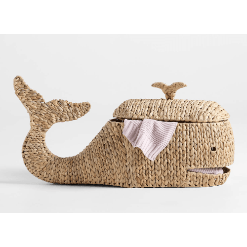 Whale Woven Floor Storage Basket