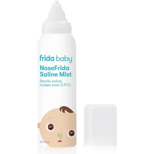Frida Baby NoseFrida Saline Mist Spray, Baby Saline Nasal Spray, Nasal Spray Decongestant to Soften Nasal Passages, Baby Saline Spray for Congestion Relief, 3.4 fl.oz.