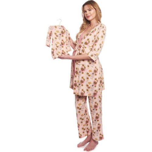 Analise During & After 5-Piece Maternity/Nursing Sleep Set for Mom & Baby, Medium
