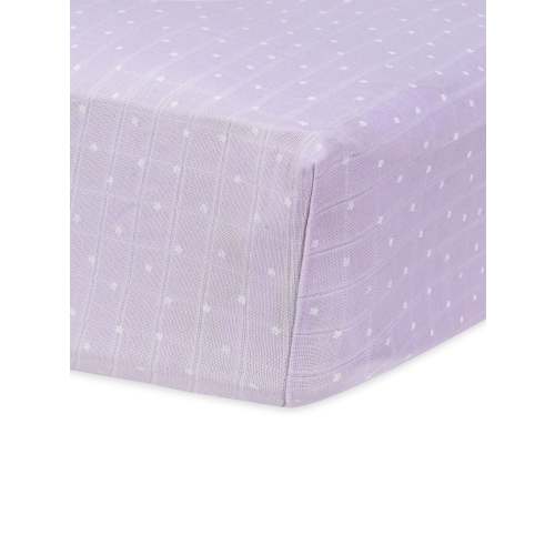 Muslin - Crib Sheet - Lavender Stars