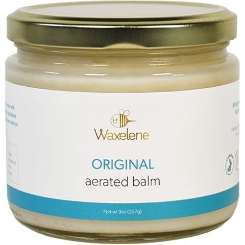 Waxelene Original Aerated Balm Large Jar, Organic Multipurpose Ointment the Petroleum Jelly Alternative Eczema Dry Sensitive Skin Face Moisturizer