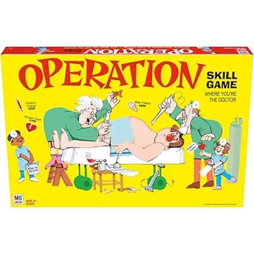 Operation Electronic Board Game, Family Games for Kids Ages 6+, Kids Board Games for 1+ Players, Funny Games for Kids, Kids Gifts (Amazon Exclusive)