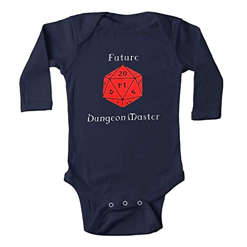 Future Dungeon Master Desing2 Funny Long Sleeve Baby Bodysuit Baby Clothing