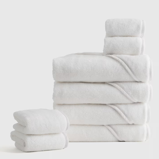 Organic Turkish Cotton Baby Bath Bundle 8-Pack in White