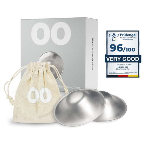 Silver Nursing Cup by LoveNoobs, Nipple Silver Cup, Nickel-Free, Pure Silver, XL