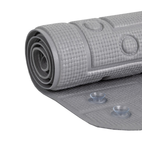 Duck Brand 17" x 36" Safety Grip Bathtub Mat with Suction Cups, Gray