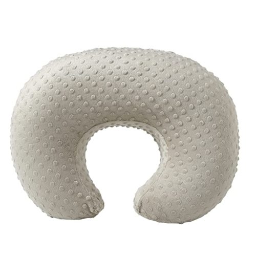 Baby Nursing Pillow and Body Positioner with Premium Slipcover for Breastfeeding for Baby Boys and Girls, Feeding Pillow with Breathable Comfortable Pillowcase (Tidal Foam)