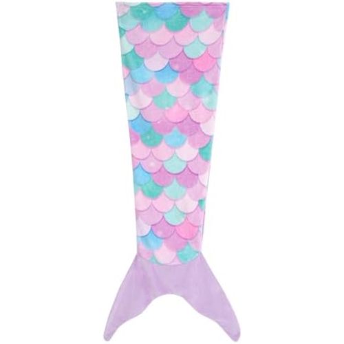 Mermaid Tail Blanket for Kids Soft Wearable Blankets Super Plush Flannel Sleeping Snuggle Blanket Gifts for Girls 4~12 Year