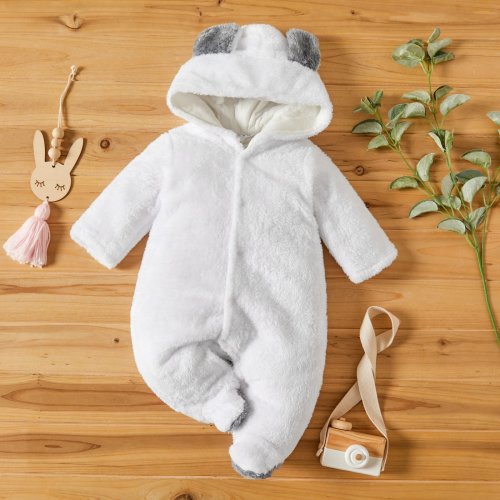 Baby Boy / Girl 3D Bear Design Winter Hooded Jumpsuit