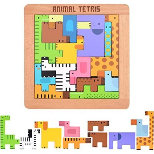 Montessori - Animal Tetris Wooden Puzzle
