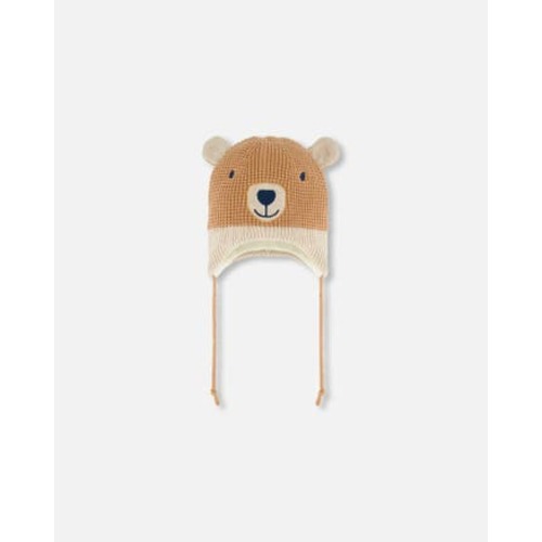 Baby Unisex Peruvian Knit Hat Gold Brown