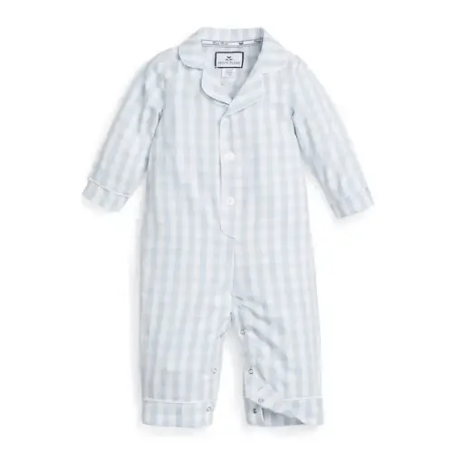 Brands We Love Light Blue Gingham Romper by Janie and Jack