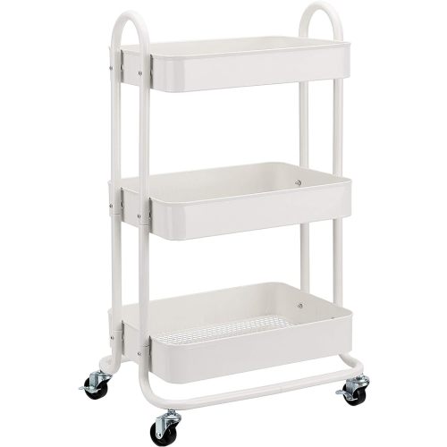 Amazon Basics 3-Tier Rolling Utility or Kitchen Cart - White