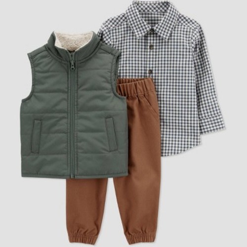 Carter's Just One You® Baby Boys' Vest Top & Bottom Set - Green 3M