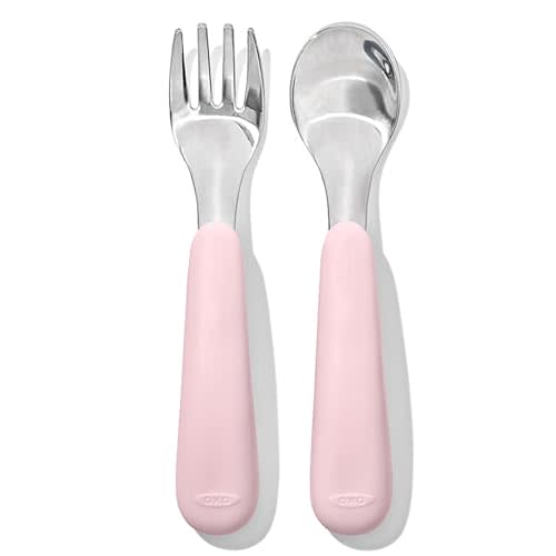 OXO Tot Fork and Spoon Set - Blossom