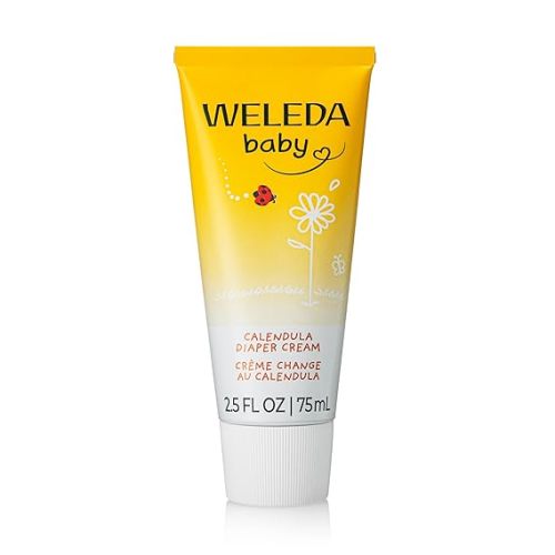 Weleda Baby Calendula Diaper Cream, 2.8 Fluid Ounce, Plant Rich Protection with Calendula, Chamomile, Sweet Almond Oil, Lanolin and Zinc Oxide