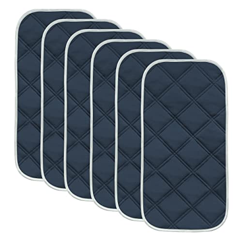 Sunny zzzZZ 6 Pack Baby Waterproof Changing Pad Liners - Quilted Thicker Ultra Soft Changing Table Cover Liners - Durable & Easy to Clean - Navy Blue - 23" x 11"