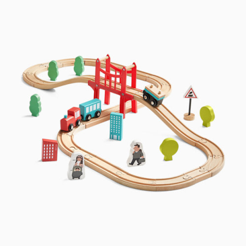 Wooden Train Set for Children 39 Pcs