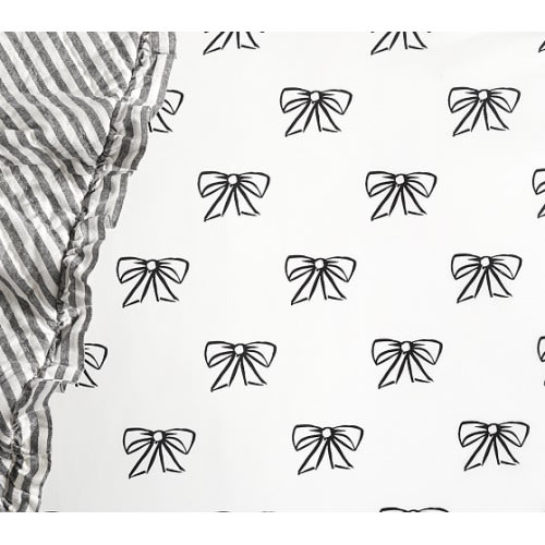 Organic The Emily & Meritt Allover Bow Crib Fitted Sheet | Pottery Barn Kids