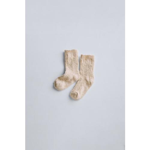 KNIT KNEE SOCKS, Ecru - size 2-4 Years