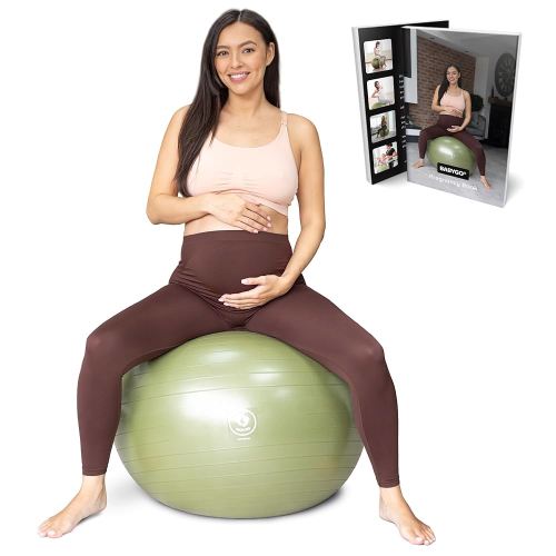 BABYGO® Birthing Ball for Pregnancy & Labor + Our Award Winning Book - Exercise, Birth & Recovery Plan, 5X Stronger Than a Yoga Ball with Eco Friendly Material