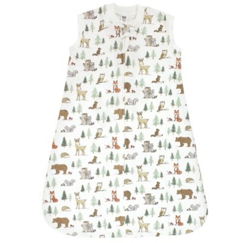 Hudson Baby Infant Boy Premium Quilted Sleeveless Sleeping Bag and Wearable Blanket, Forest Animals, Size: 6-12 months