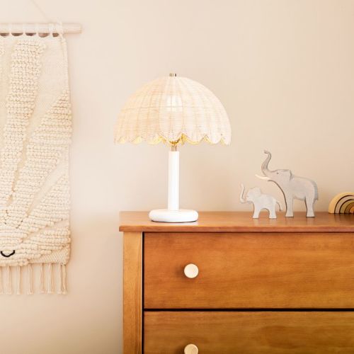 Rattan Bubble Table Lamp (17")