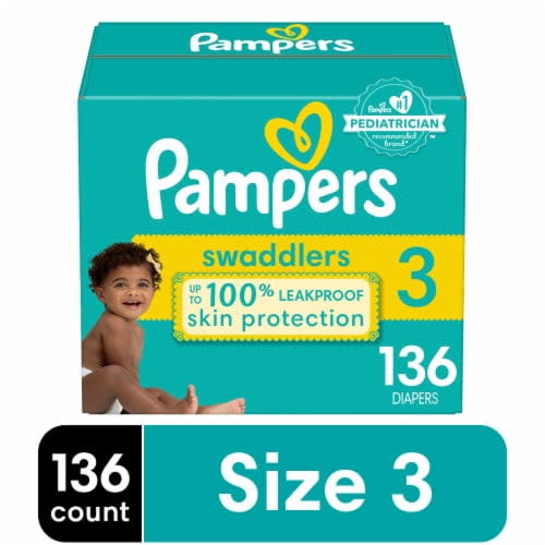 Pampers Swaddlers Baby Diapers Size 3 (16-28 lbs) - 136 ct