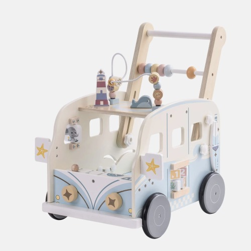ROBUD Wooden Baby Push Walker - Vacaction Bus