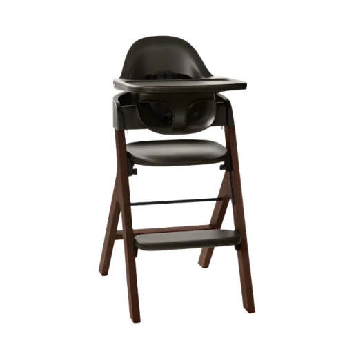 Mockingbird High Chair, Charcoal Black, Espresso Beech