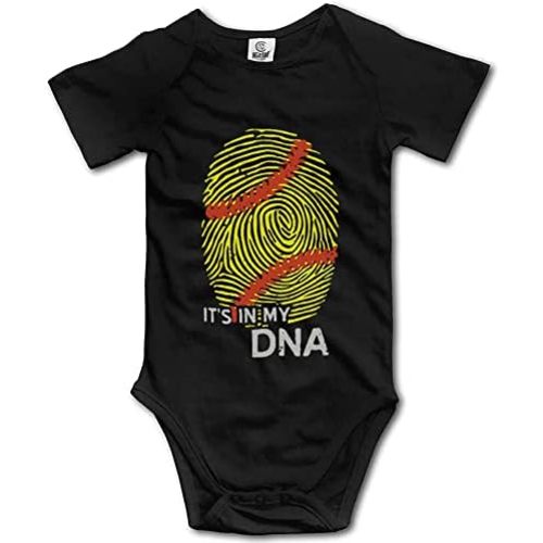 Softball It's in My DNA Cute Bodysuit Unisex Baby Short/Long Sleeve Onesie