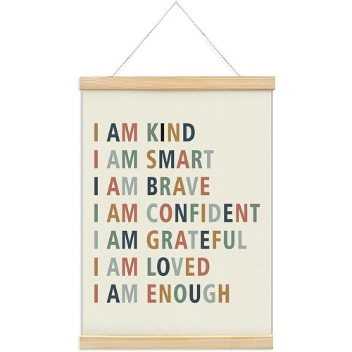 foedor Inspirational Poster Hanger Frame,Classroom Reading Corner Wall Decor for Kids Toddlers,Hanging Banner Decor for Nursery Toddler Girls Room Playroom,12x16 Inch